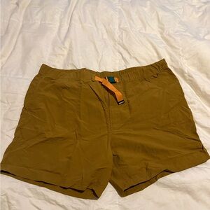 REI Men's Tan Shorts with Orange Detail